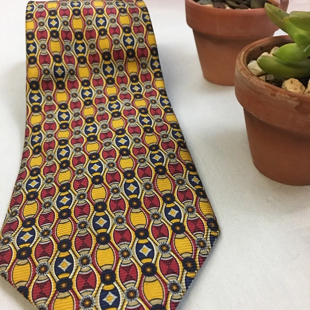 J. McLaughlin 100% Silk‎ Tie Men’s Handmade in Italy